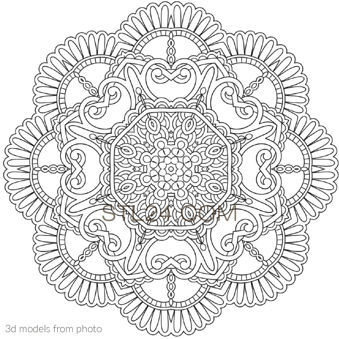 Розетки (ROSETTE_0186 -  | 3D model 3DSMAX / OBJ / STL) 3D модель для ЧПУ станка